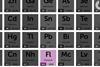 Periodic table section highlighting Flerovium